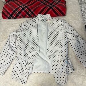 Carmen Marc Valvo White and Black Blazer Classic Cut